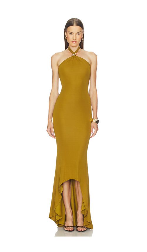 Michael Costello x REVOLVE Ceara Maxi Dress in Green. - XS also in L, M, S