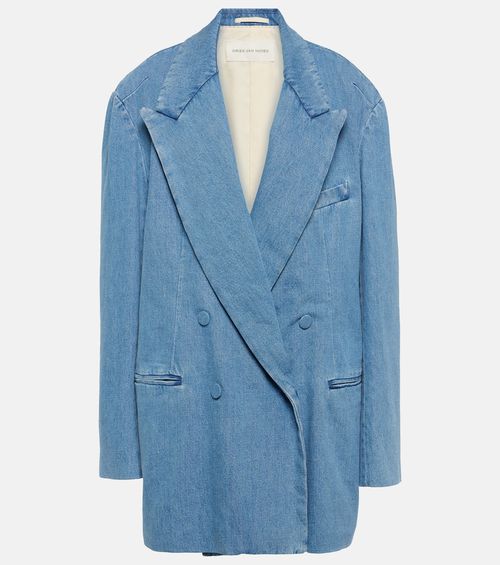 Oversized denim blazer