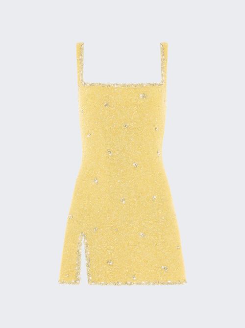 Athena Mini Dress Lemon Yellow