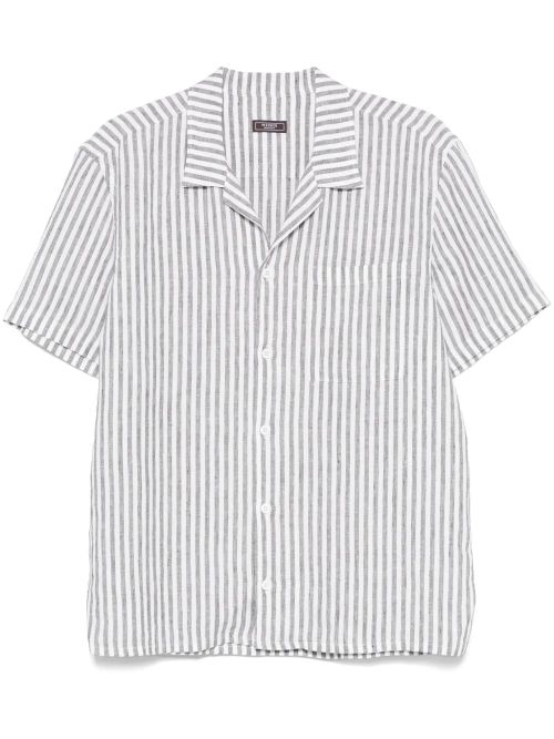 Striped Linen Shirt — Grey