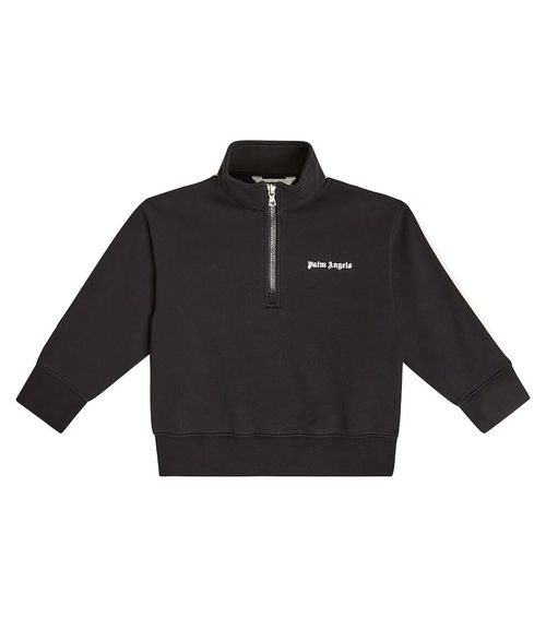 Palm Angels Kids Logo striped cotton jersey sweatshirt