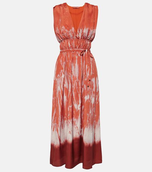 Fiona ruched midi dress