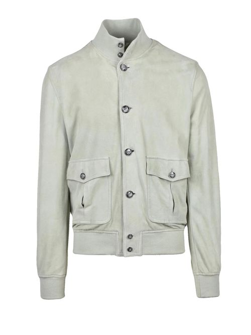 Rinaldo Leather Jacket - Aqua Green