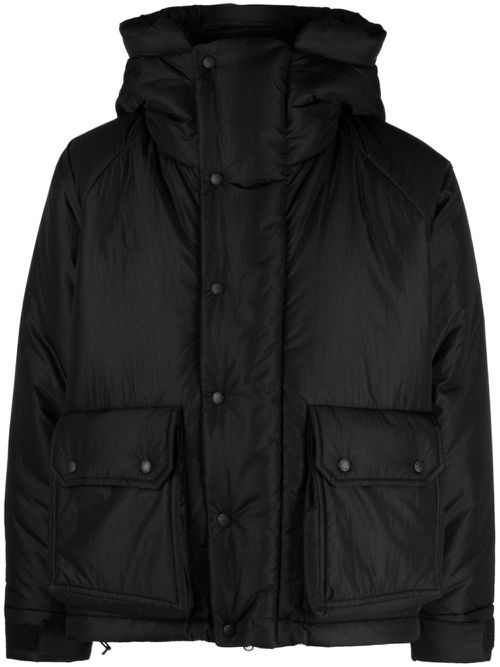 X And Wander logo-print padded jacket - Black
