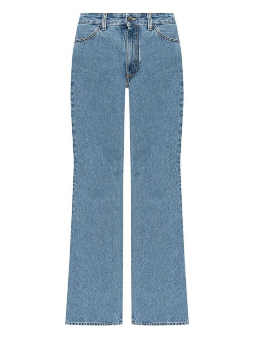 Embroidered-pocket jeans - Blue