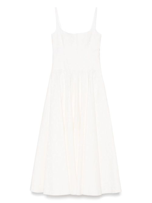 Marni patterned-jacquard cotton midi dress - White