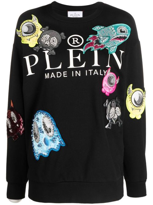Monsters logo-print sweatshirt - Black