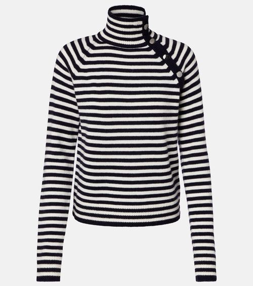 Paniere striped cashmere turtleneck top