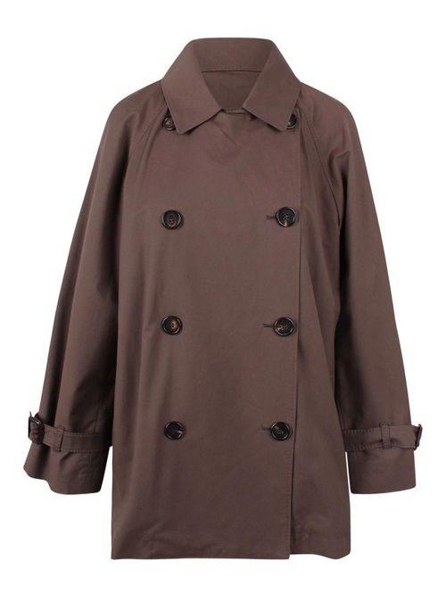 Waterproof cropped trench coat
