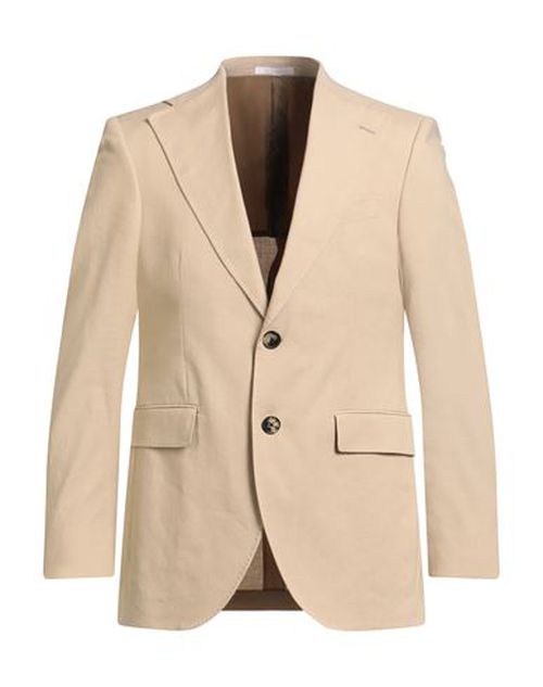 Man Blazer Sand Size 40 Linen, Cotton, Elastomultiester