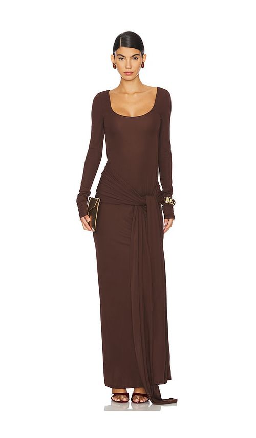 Lovers and Friends Quinn Gown in Chocolate.  XS. Also in