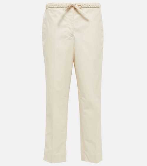 High-rise cotton pants