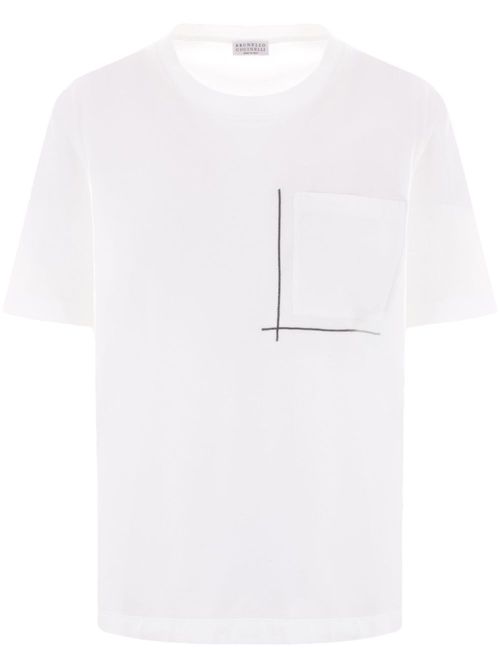 Monili-embellished T-shirt - White