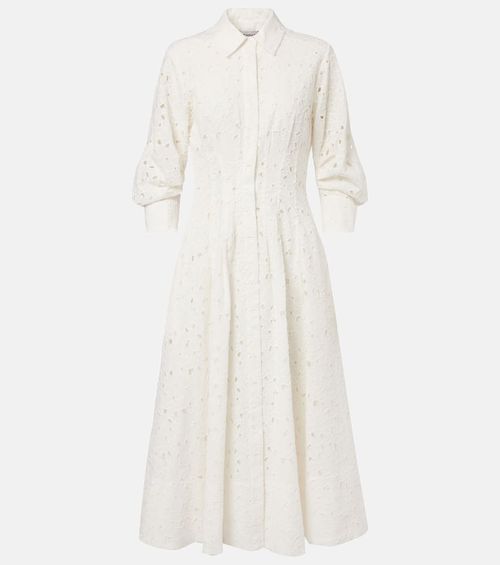 Jazz cotton broderie anglaise midi dress