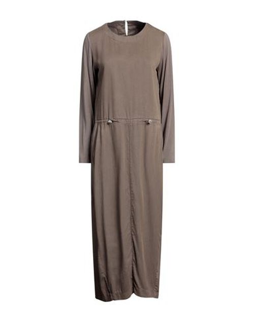 Woman Midi dress Khaki Size M Lyocell, Elastane, Cotton