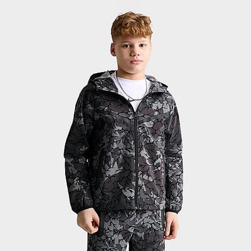 Big Kids Sportswear Tech Woven Full-Zip Jacket in Black