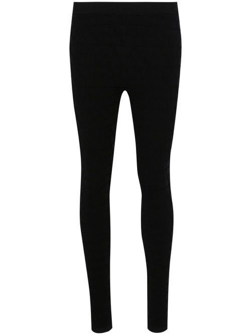 VLogo Signature-jacquard leggings - Black