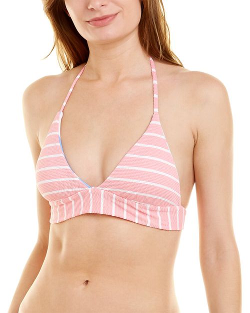 Reversible Banded Halter Bikini Top