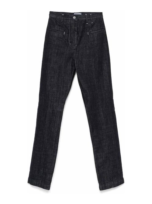 Straight Jeans In Dark Blue Denim