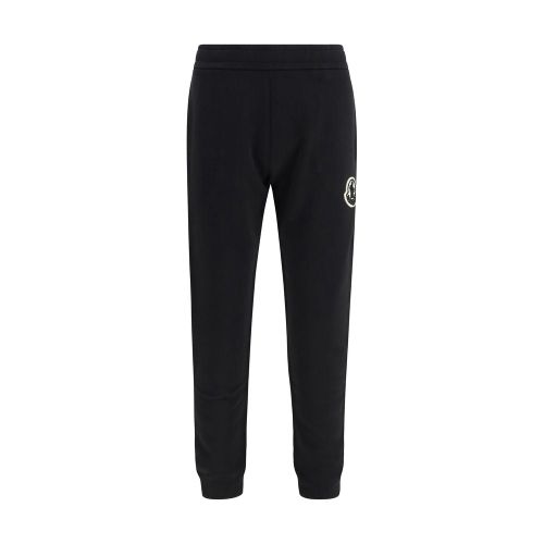 Cotton Tapered Joggers — Black
