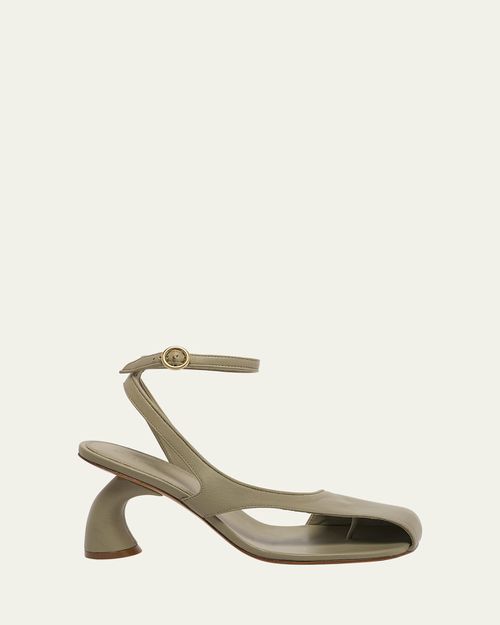 Virgo Leather Asymmetrical Sandals