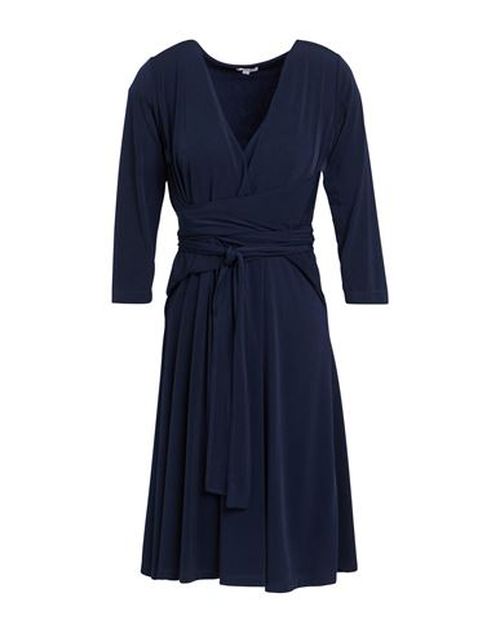 Rossopuro Woman Midi dress Midnight blue Size L Polyester, Elastane
