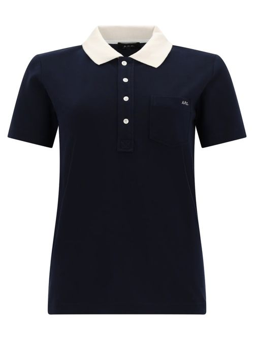 A. P.C. Polo Shirt With Logo And Contrasting Collar