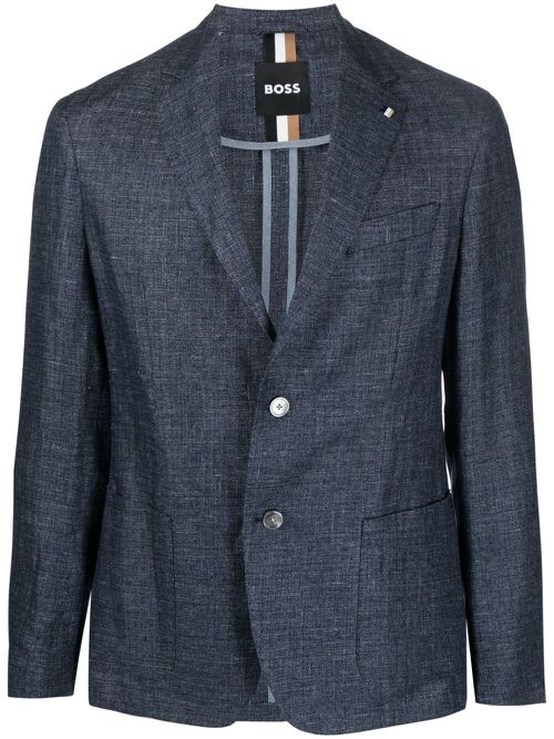 Single-breasted button-fastening blazer - Blue