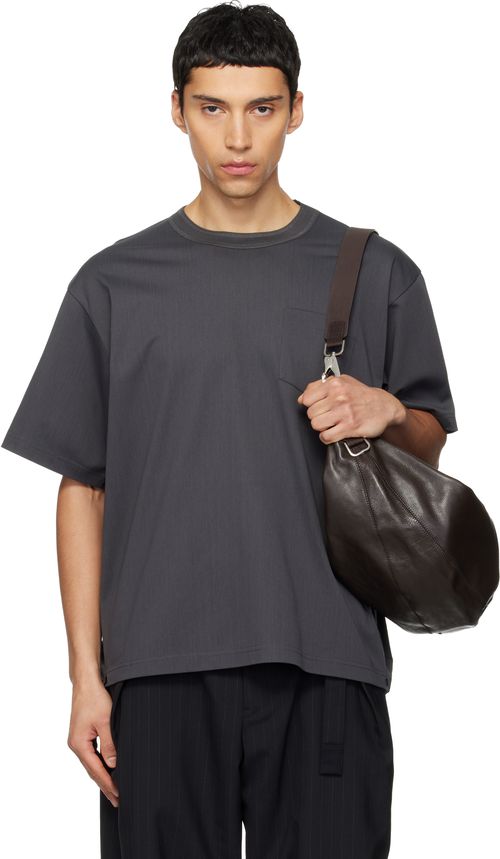 Gray Cotton Jersey T-shirt