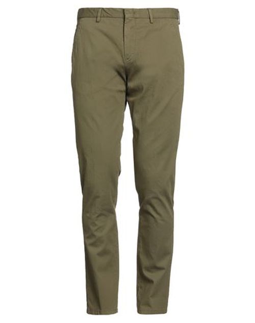 Man Pants Military green Size 36 Cotton, Elastane