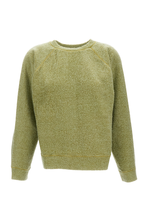 Plush Textured Crew Neck Jumper With Reinforced Seams