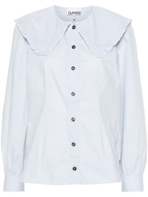 Frill Collar Organic Cotton Shirt