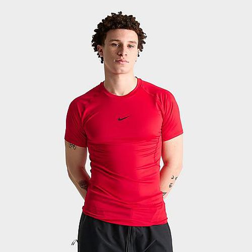 Men's Pro Dri-FIT Tight Short-Sleeve Fitness Top in University Red/Black