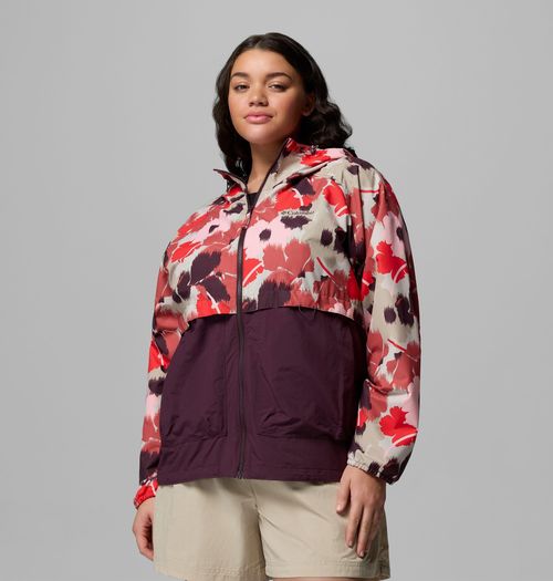 Women's Spire Valley  Printed Windbreaker - Plus Size-