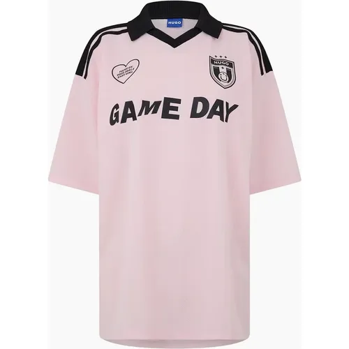 Hugo Boss Women's Dila B Game Day Football Shirt - Lt Pstl Pink