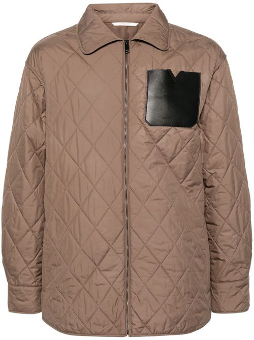 Diamond-quilted jacket - Neutrals