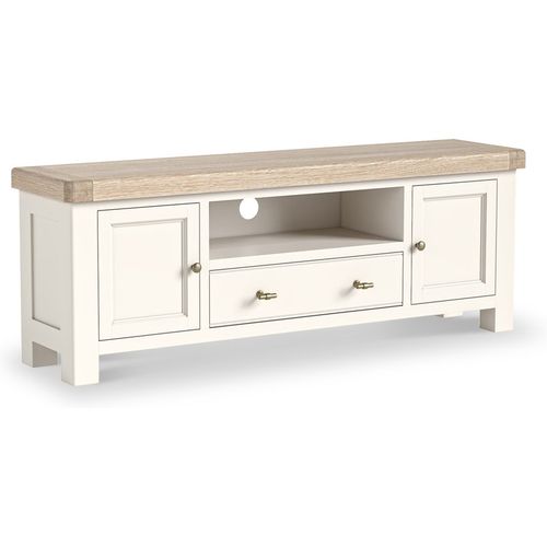 Belmont Coconut White 160cm Large TV Unit for Living Room | Roseland