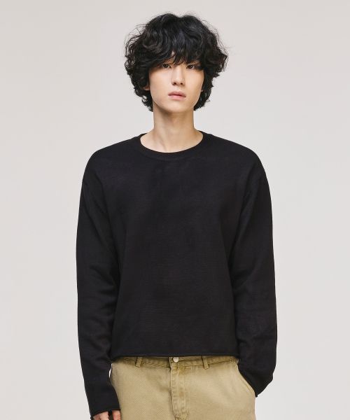 Crop Rolling Round Knit