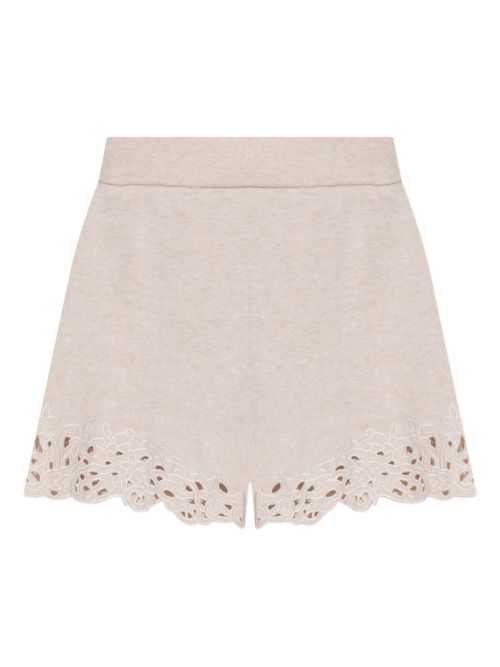 Shani lace-trimmed shorts - CLO CLOUD