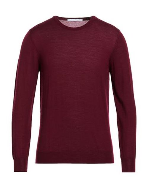 Man Sweater Burgundy Size 42 Merino Wool