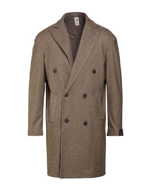 Man Coat Taupe Size 36 Polyester