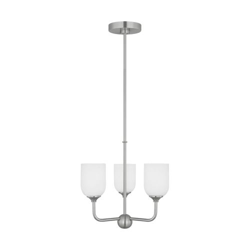 Brushed Steel Chandelier from the Emile Collection