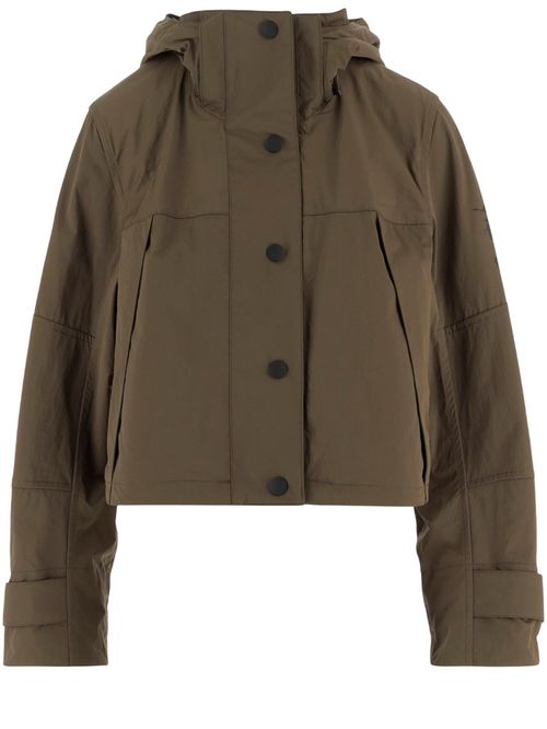 Dark Green Solid Hood Blazer