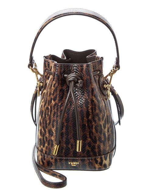 Mon Tresor Mini Snakeskin Bucket Bag