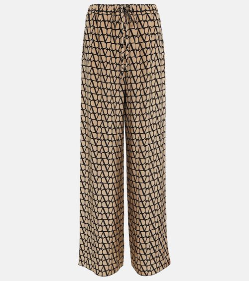 Toile Iconographe silk wide-leg pants