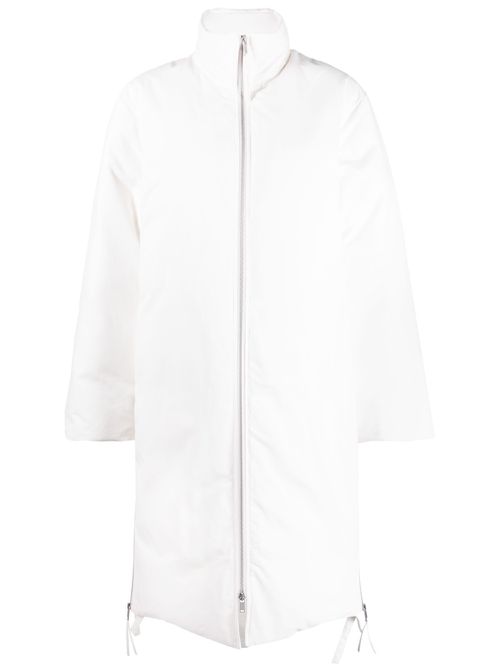 High-neck padded coat - White