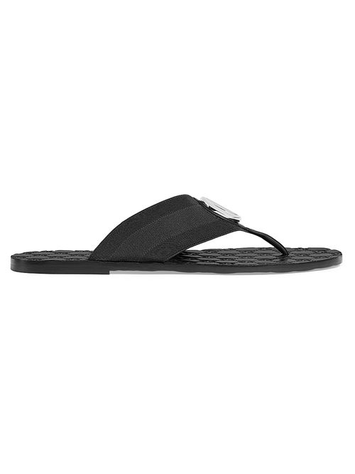 Men's Riviera Logo Flip-Flops - Black