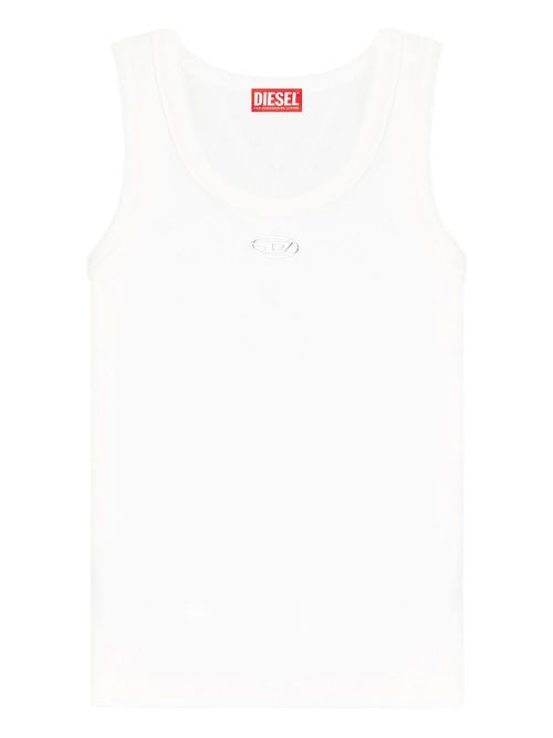 Logo Cotton Tank Top — White