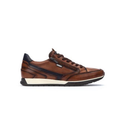Pikolinos for man. M5N-6237C1 Leather Sneakers Cambil brown (40), Flat, Zip, Casual