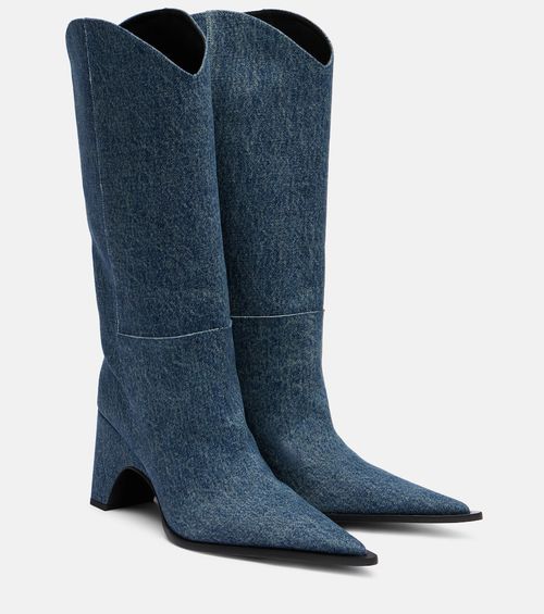 Bridge denim cowboy boots